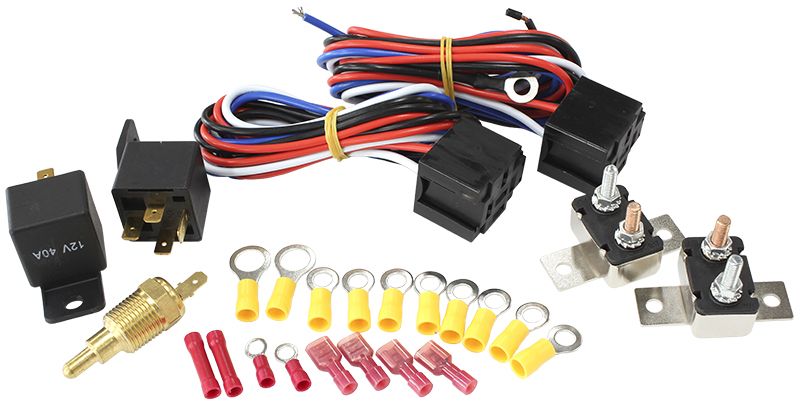 Aeroflow Dual Fan Relay and Wiring Harness Kit AF49-1048