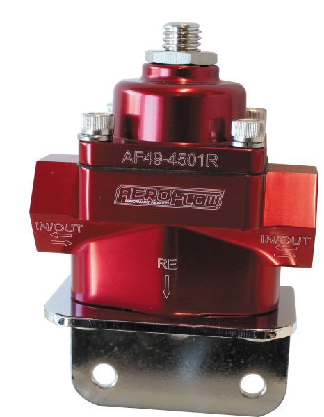 Aeroflow Billet Bypass Fuel Pressure Regulator 4.5-9psi Adjustable AF49-4501R