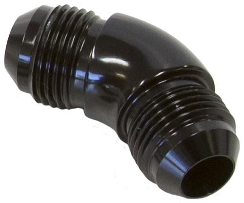 Aeroflow 45° Full Flow AN Union -20AN AF527-20BLK