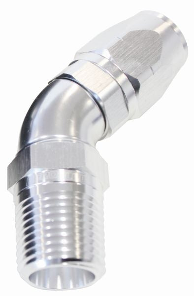 Aeroflow 45° Male NPT Full Flow Swivel Hose End 1/4" to -6AN AF528-06-04S