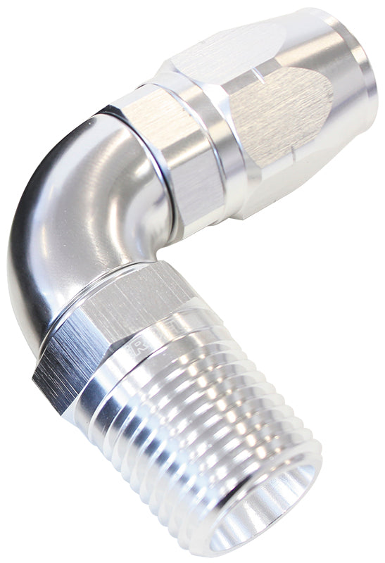 Aeroflow 90° Male NPT Full Flow Swivel Hose End 1/2" to -8AN AF529-08-08S