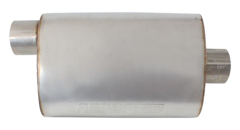 Aeroflow 5500 Series Stainless Steel 2-1/2" Offset/Center Muffler AF5501-250