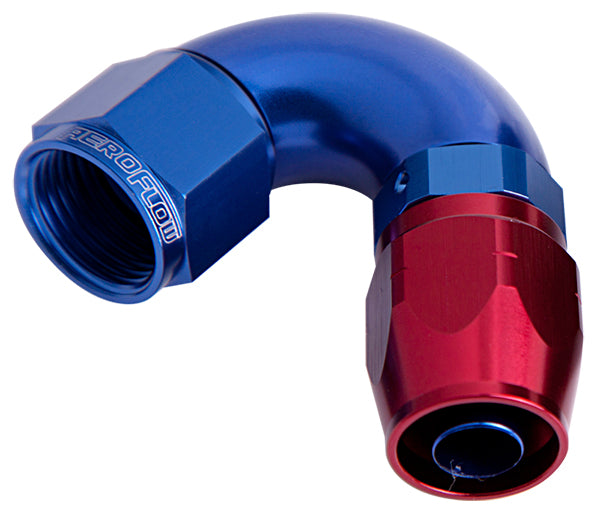 Aeroflow 550 Series Cutter One-Piece Full Flow Swivel 120° Hose End -4AN AF554-04