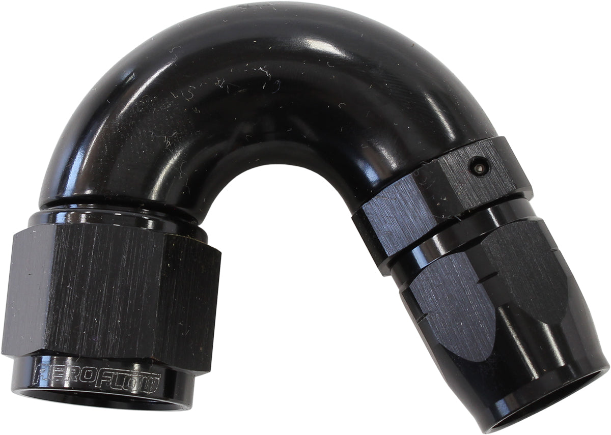 Aeroflow 550 Series Cutter Style One Piece Swivel 150° Stepped Hose End -8AN to -6 Hose A