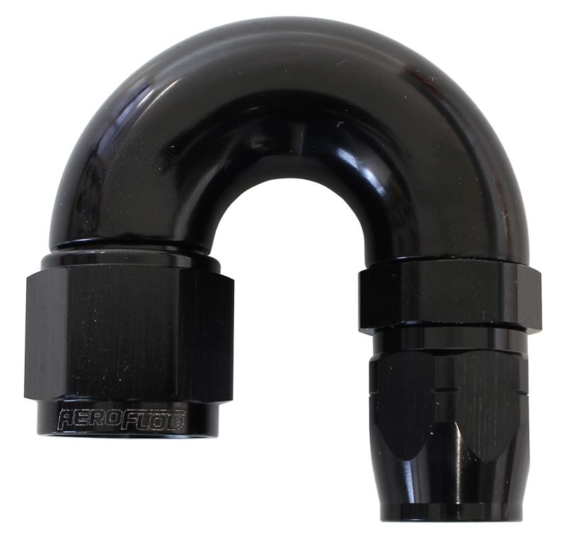 Aeroflow 550 Series Cutter Style One Piece Swivel 180° Stepped Hose End -10AN to -8 Hose