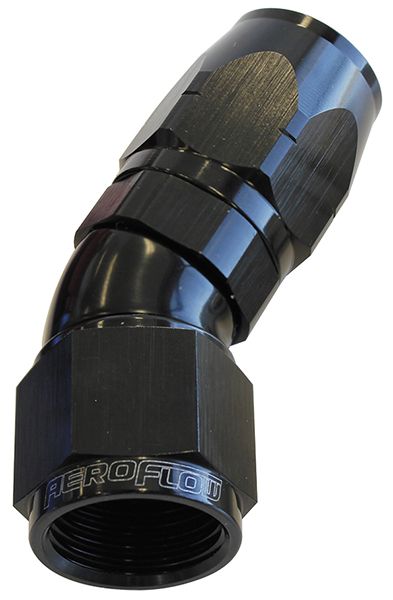 Aeroflow 550 Series Cutter One-Piece Full Flow Swivel 30° Hose End -12AN AF557-12BLK