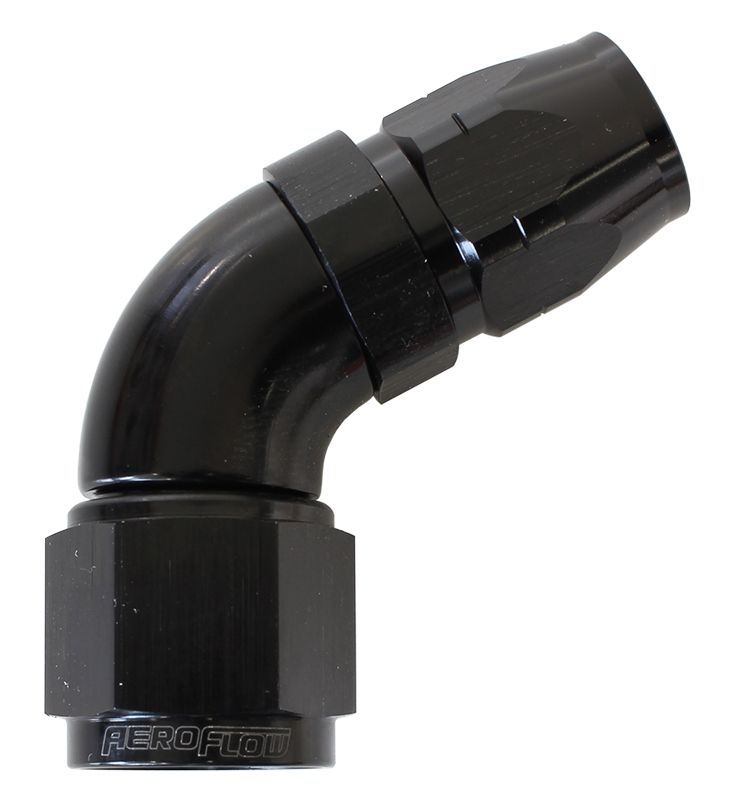 Aeroflow 550 Series Cutter Style One Piece Swivel 60° Stepped Hose End -6AN to -8 Hose AF