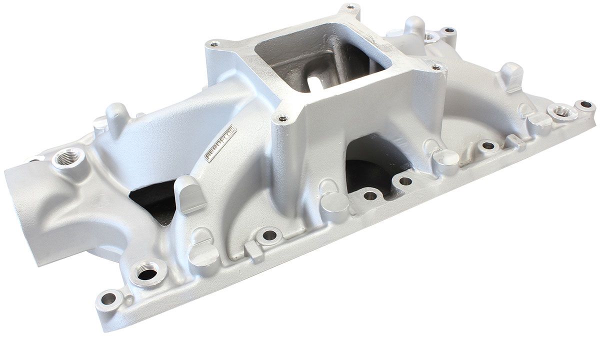 Aeroflow Ford 289-302W Hi-Rise Single Plane Intake Manifold, Natural Cast Finish AF6000-2