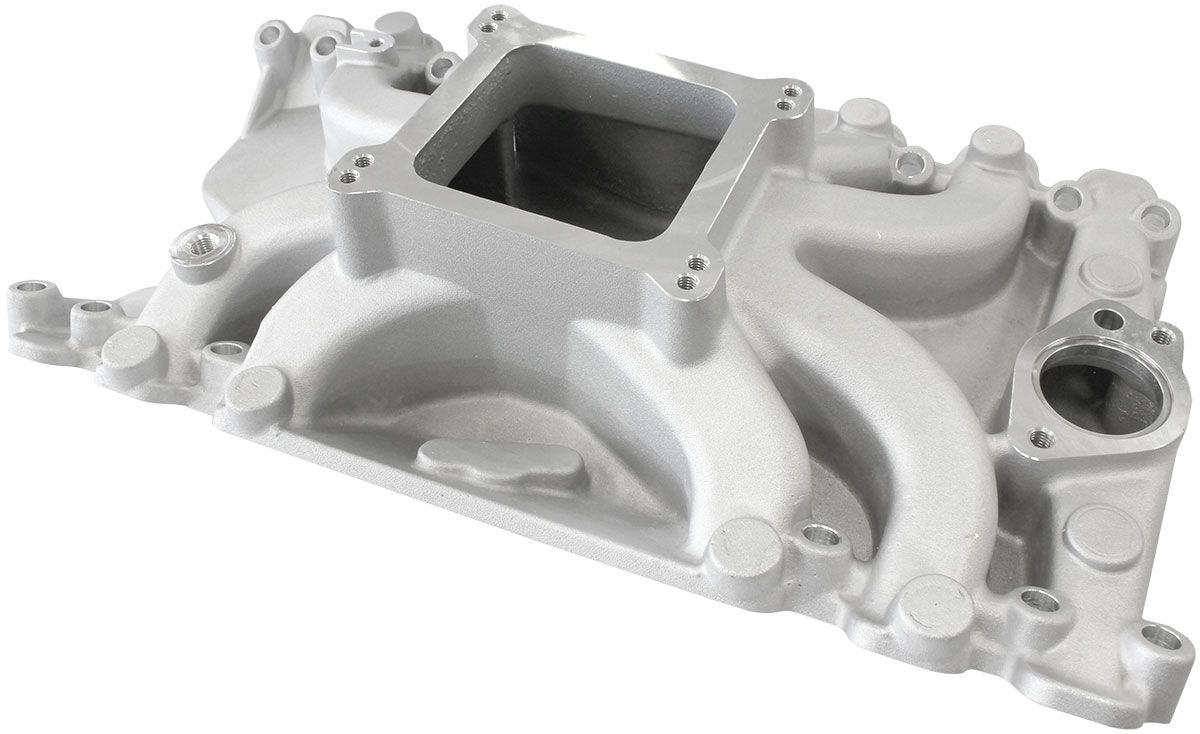 Aeroflow Holden 253-308 Low-Rise Single Plane Intake Manifold, Natural Cast Finish AF6000