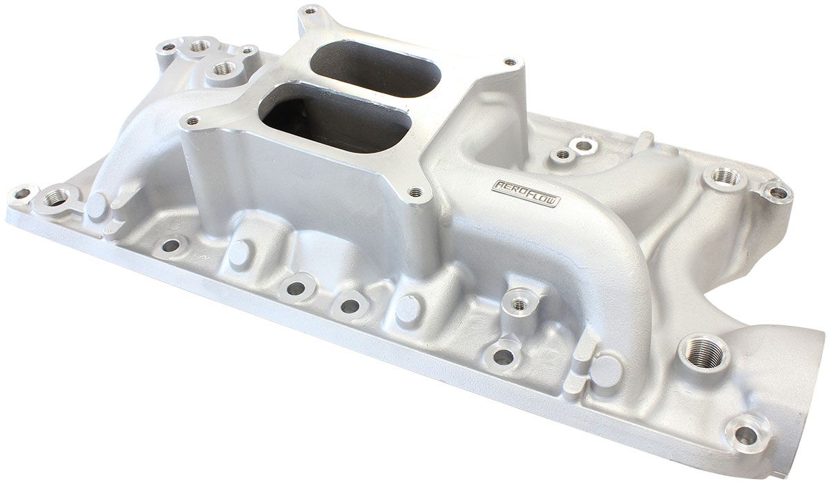 Aeroflow SB Ford 289-302 Windsor Street Dual Plane Intake Manifold, Natural Cast Finish A