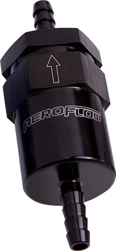 Aeroflow 30 Micron Billet Fuel Filter 5/16" Barb AF610-05BLK