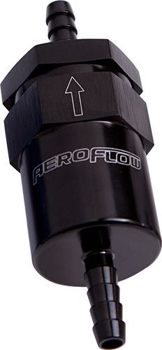 Aeroflow 30 Micron Billet Fuel Filter 3/8" Barb AF610-06BLK