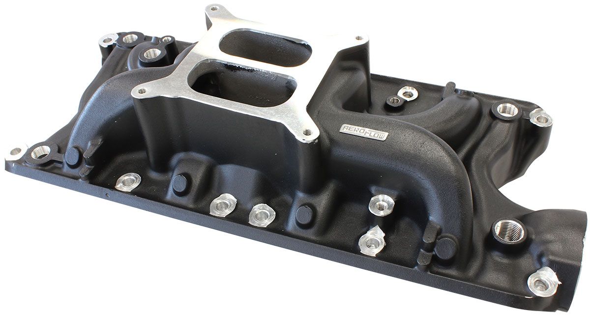 Aeroflow SB Ford 289-302 Windsor Street Dual Plane Intake Manifold, Black Finish AF6210-2