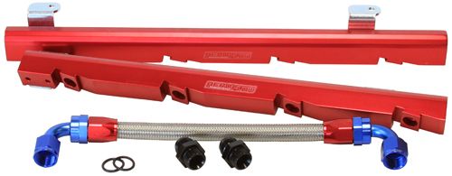 Aeroflow Holden 304-355 V8 Billet EFI Fuel Rails - Red AF64-2008R