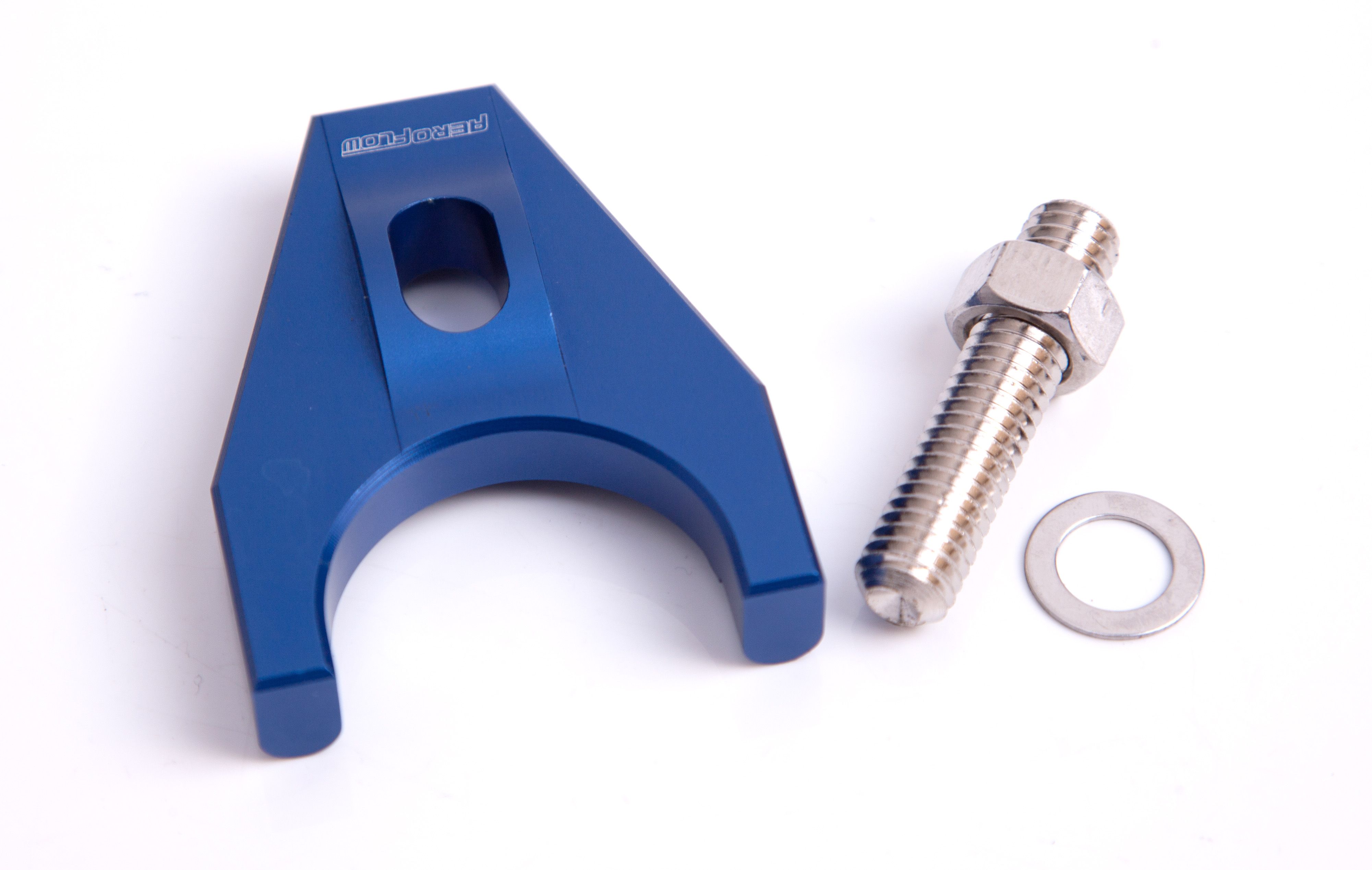 Aeroflow Billet Distributor Hold Down Clamp - Blue AF64-2032