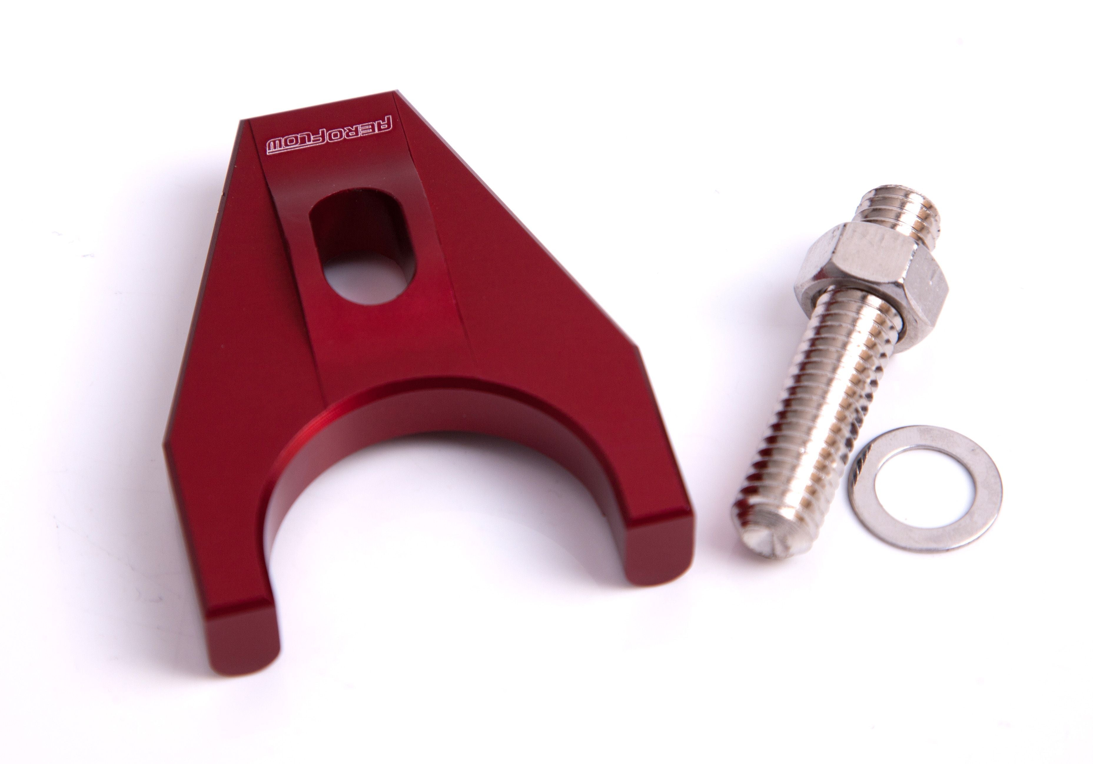 Aeroflow Billet Distributor Hold Down Clamp - Red AF64-2032R