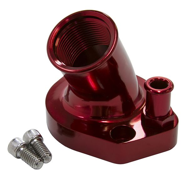 Aeroflow Billet Thermostat Housing - Red AF64-2033R