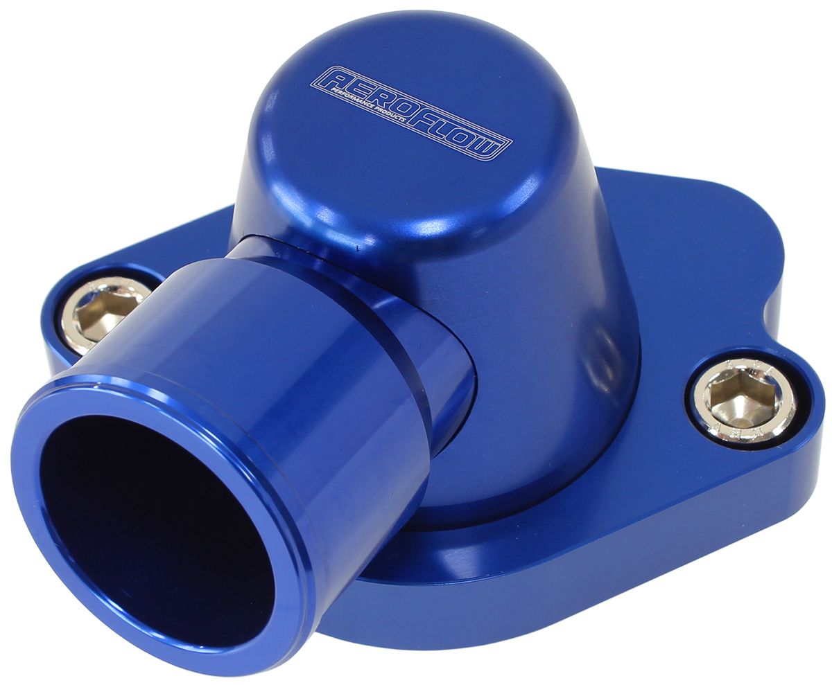 Aeroflow Billet Thermostat Housing - Blue AF64-2056