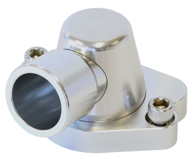 Aeroflow Billet Thermostat Housing - Silver AF64-2056S