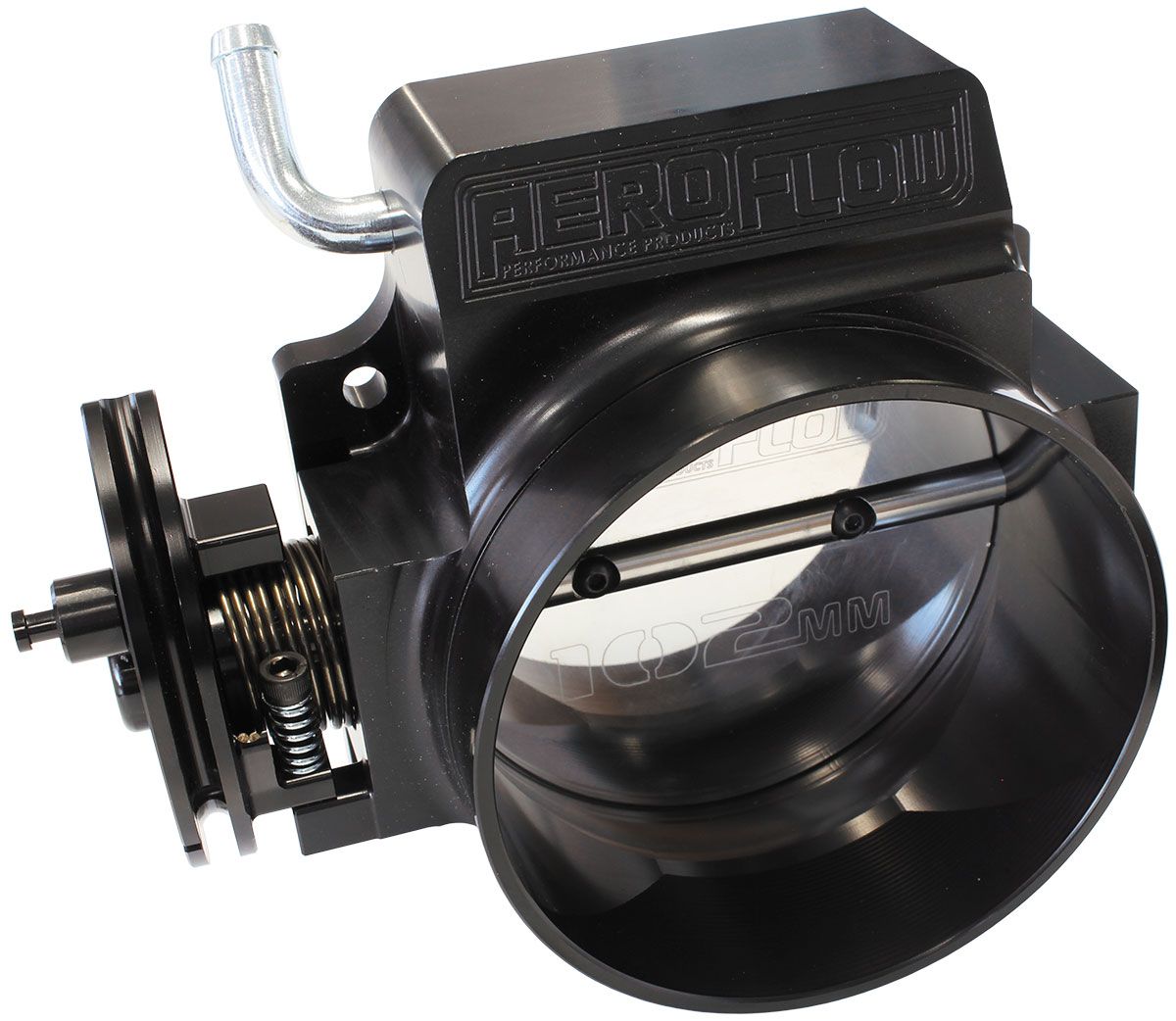 Aeroflow Billet 102mm Throttle Body (Black Finish) AF64-2070BLK