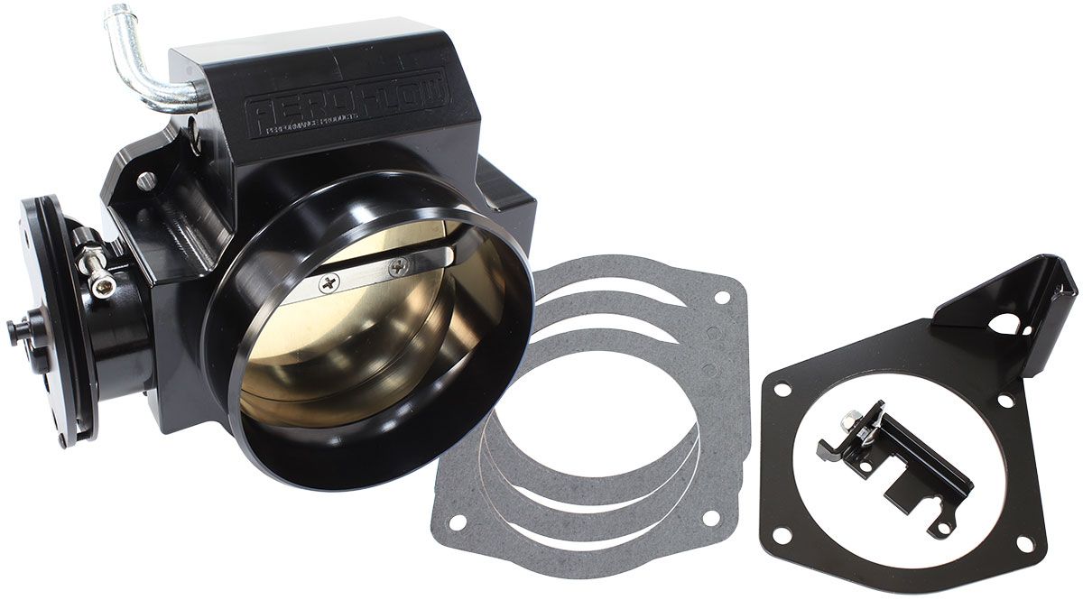 Aeroflow Billet 95mm Throttle Body - Black Finish AF64-2072BLK