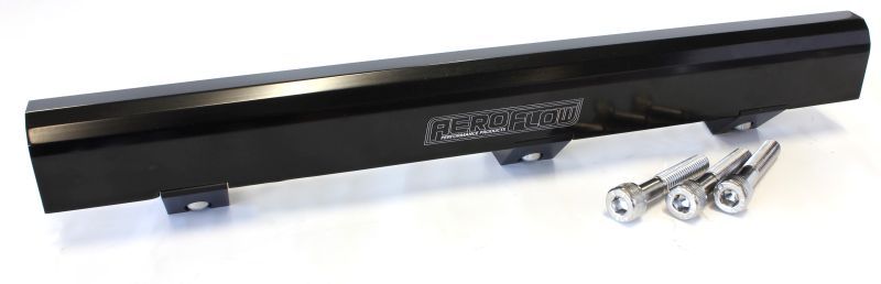 Aeroflow Mitsubishi Evolution 1-3 4G63 Billet EFI Fuel Rails - Black AF64-2078BLK