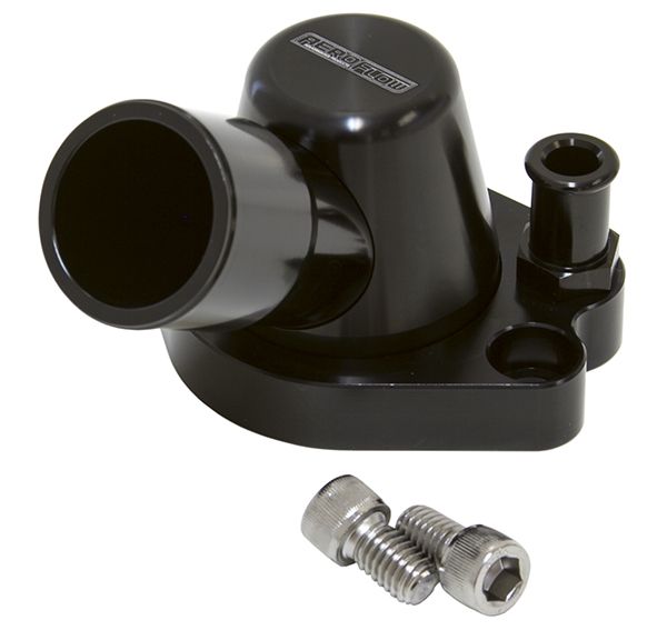 Aeroflow Billet Thermostat Housing - Black AF64-2091BLK