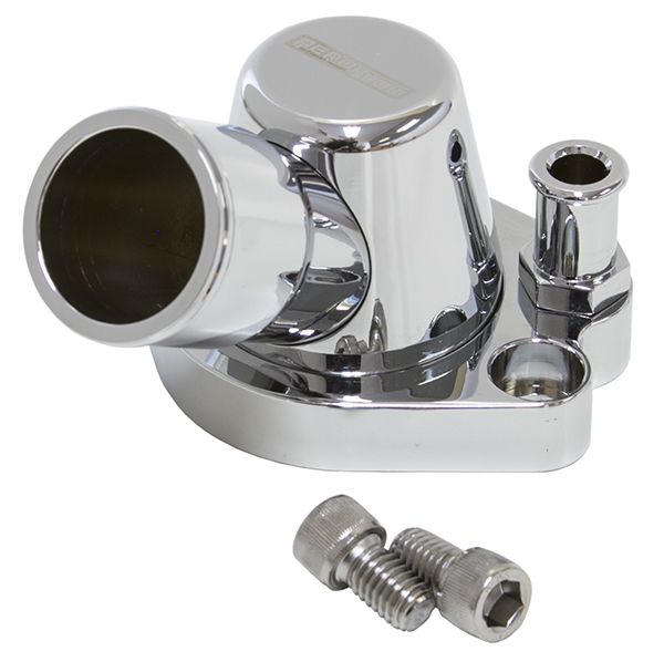 Aeroflow Billet Thermostat Housing - Chrome AF64-2091C