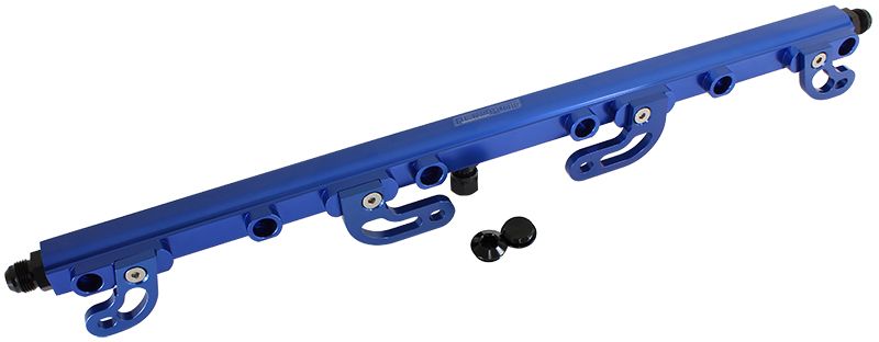 Aeroflow Ford FG Barra 4.0L DOHC Turbo Billet EFI Fuel Rail - Blue AF64-2113