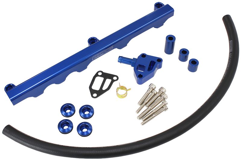 Aeroflow Nissan S14 and S15 SR20 Billet EFI Fuel Rail - Blue AF64-2122