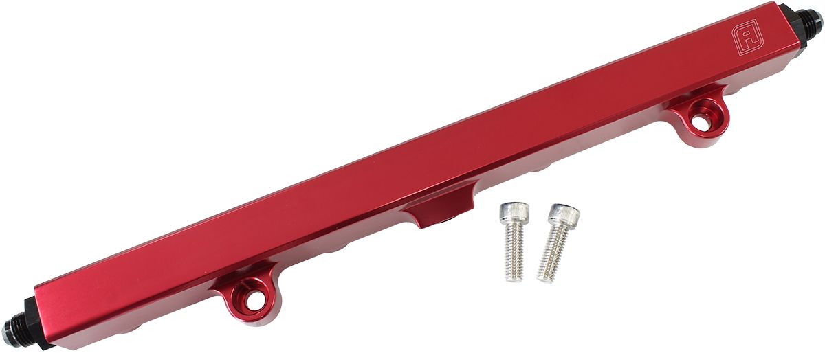 Aeroflow Honda K20 and K24 Billet EFI Fuel Rail - Red AF64-2140R