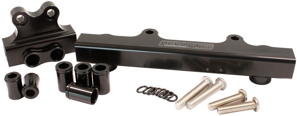 Aeroflow Mazda Series 4,5 13B Billet EFI Fuel Rails - Black AF64-2213BLK