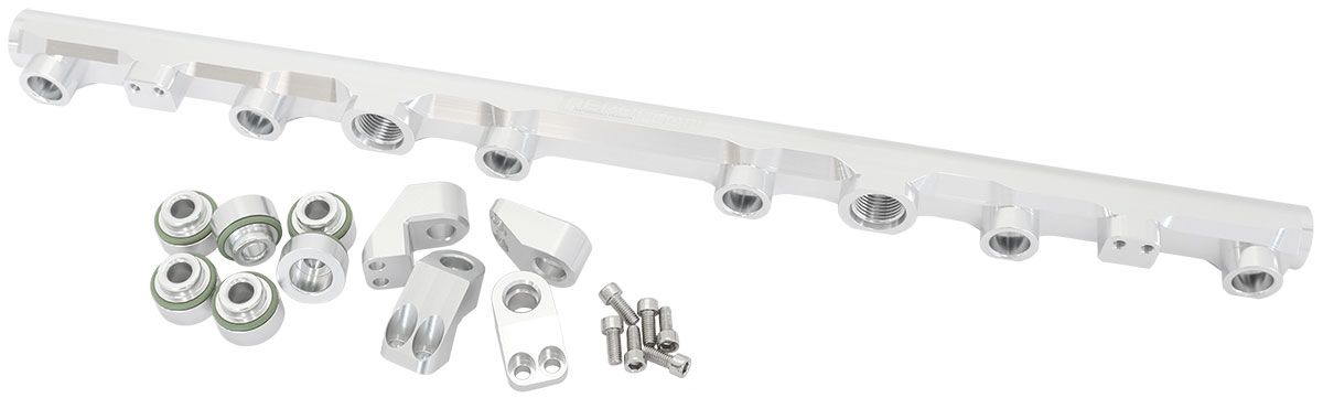 Aeroflow Toyota 2JZ-GTE Billet EFI Fuel Rail - Silver AF64-2259S