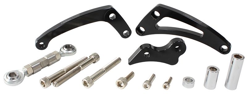 Aeroflow Low Mount Billet Alternator Bracket (Passenger Side) AF64-4004BLK