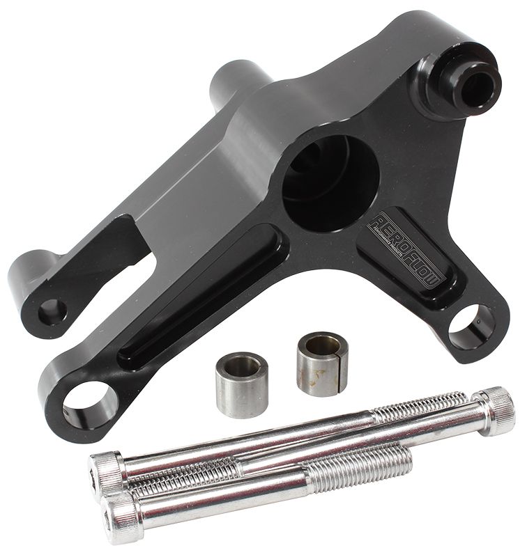 Aeroflow LS Series Billet Alternator Bracket - Black AF64-4027BLK