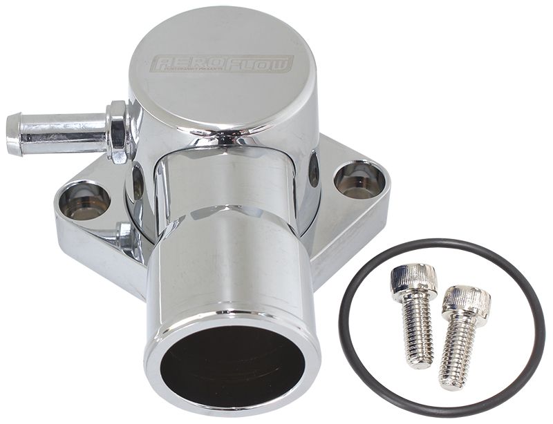 Aeroflow Billet Aluminium Swivel Thermostat Housing - Chrome AF64-4036CH