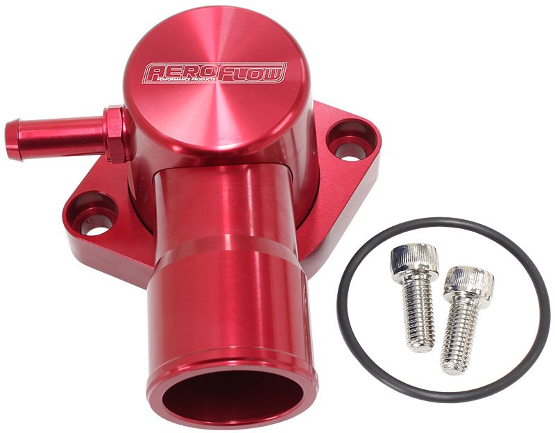 Aeroflow Billet Aluminium Swivel Thermostat Housing - Red AF64-4036R