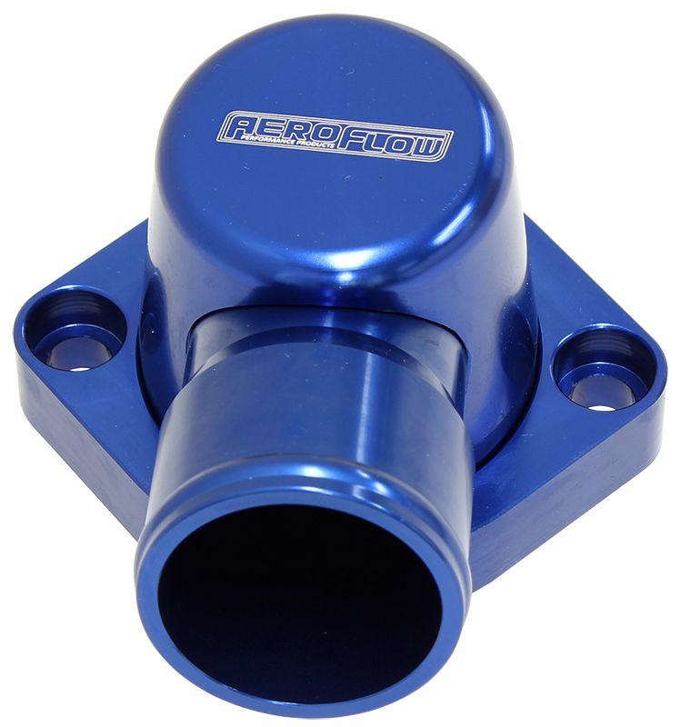 Aeroflow Billet Thermostat Housing - Blue AF64-4037