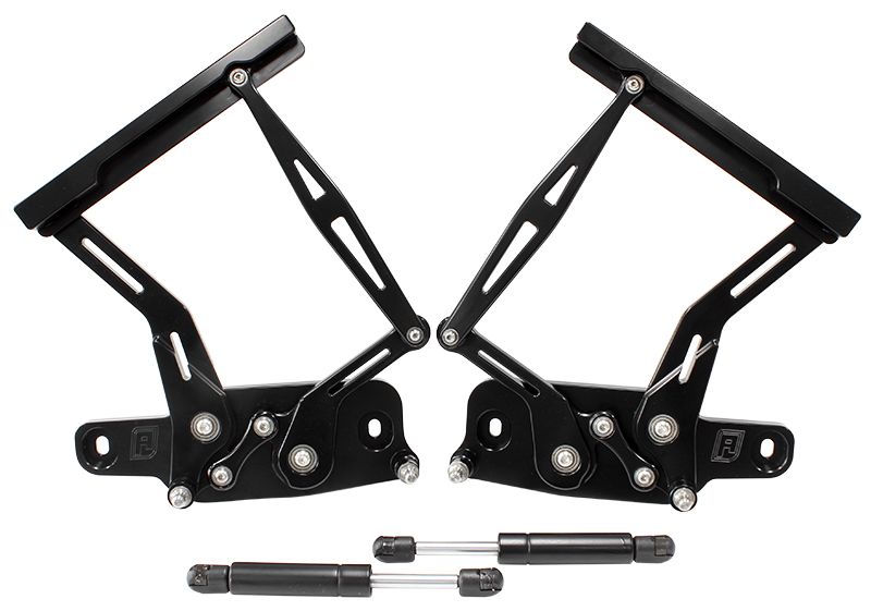 Aeroflow Holden Torana Billet Bonnet Hinge Kit - Black Finish AF64-4128BLK