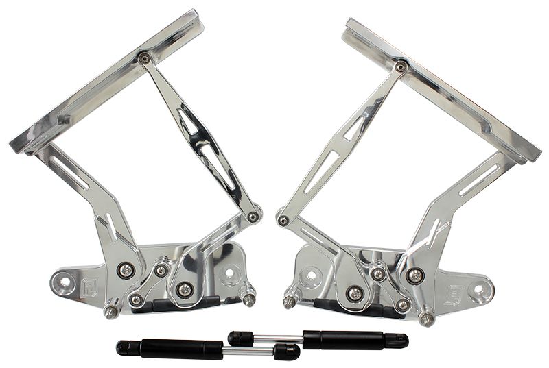 Aeroflow Holden HK, HT, HG Billet Bonnet Hinge Kit - Polished Finish AF64-4129