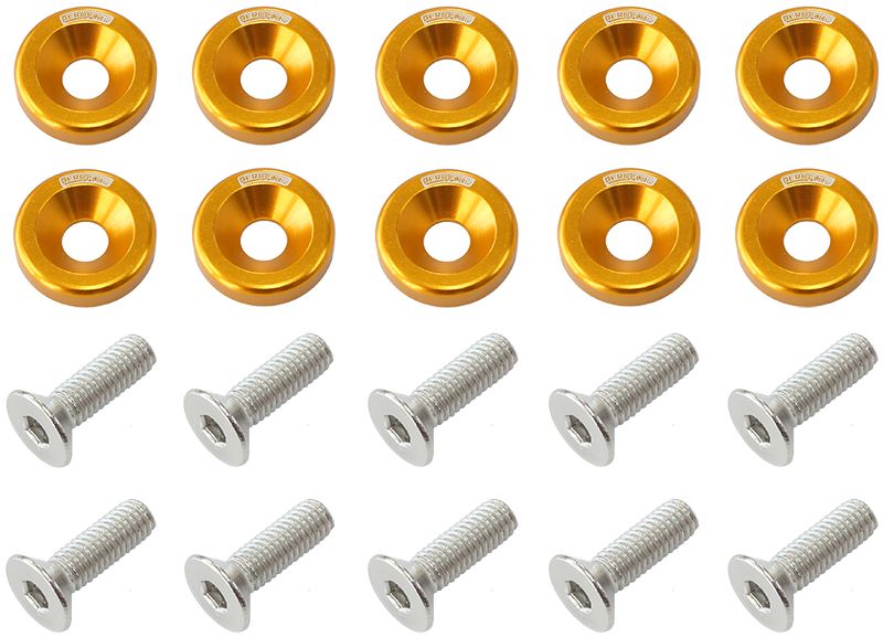 Aeroflow Billet Dress-Up/Fender Bolt Kit M6 x 1.00mm (20mm UHL) AF64-4365G