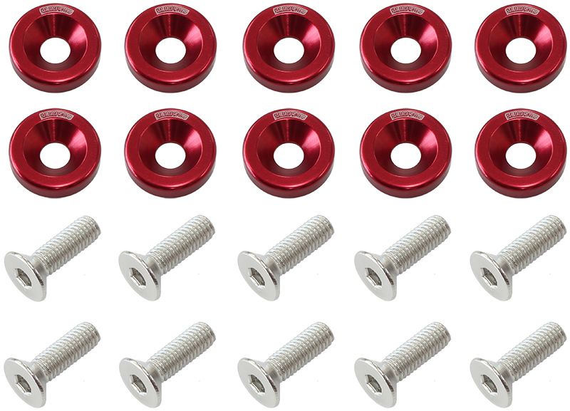 Aeroflow Billet Dress-Up/Fender Bolt Kit M6 x 1.00mm (20mm UHL) AF64-4365R