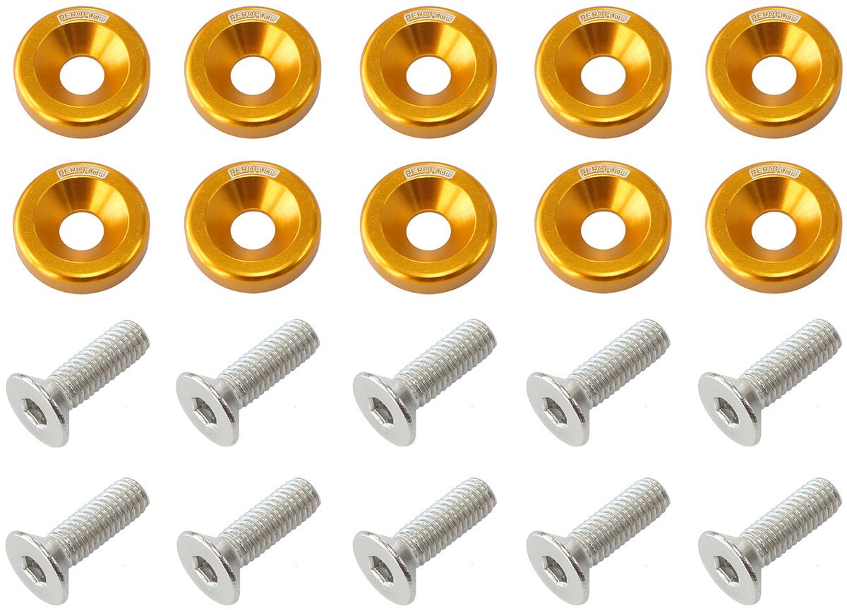 Aeroflow Billet Dress-Up/Fender Bolt Kit M8 x 1.25mm (20mm UHL) AF64-4374G