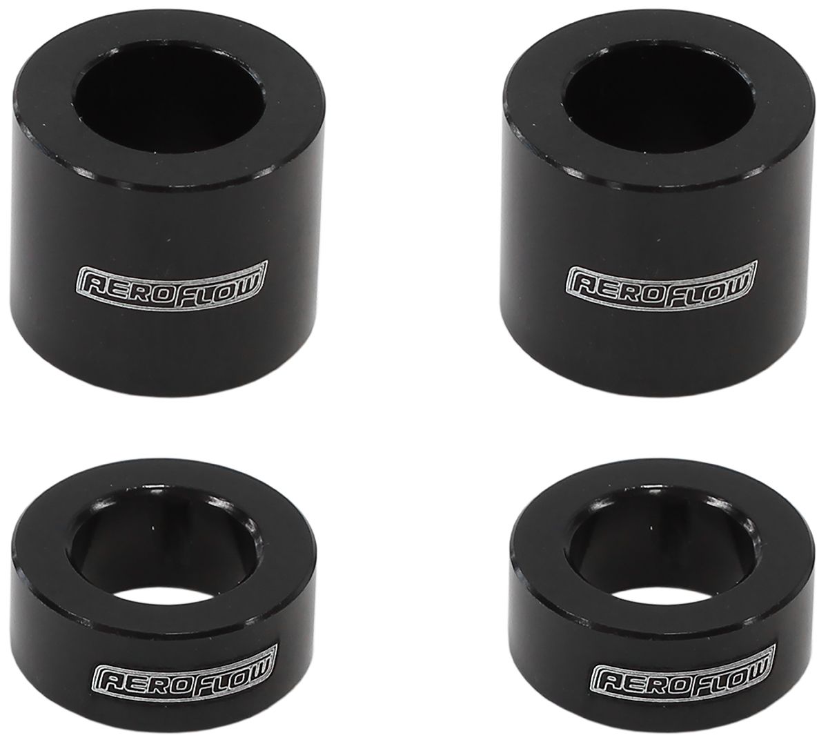 Aeroflow Billet Aluminium Bolt Spacers, Black AF64-4375BLK