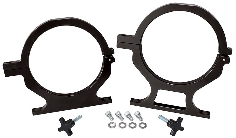 Aeroflow Billet Nitrous Bottle Brackets - Black AF64-5000BLK