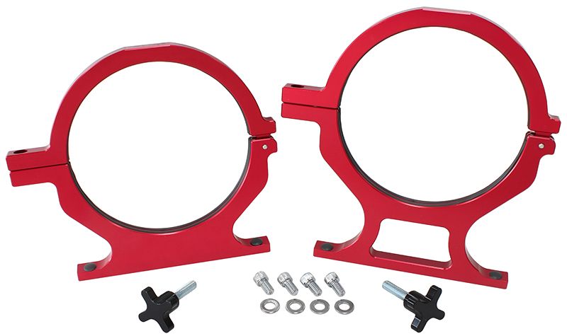 Aeroflow Billet Nitrous Bottle Brackets - Red AF64-5000R