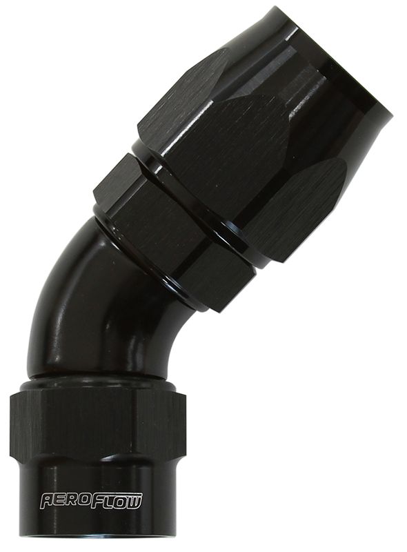 Aeroflow Kryptalon® Series Heavy Duty One Piece Swivel 45° Hose End -6AN AF7052-06