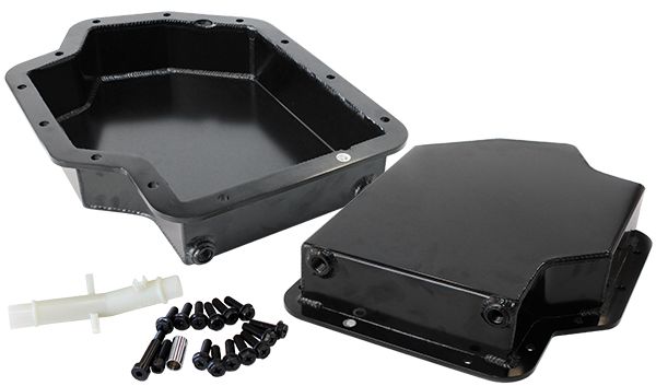 Aeroflow 3" Deep Fabricated Transmission Pan including Filter Extension AF72-3001BLK