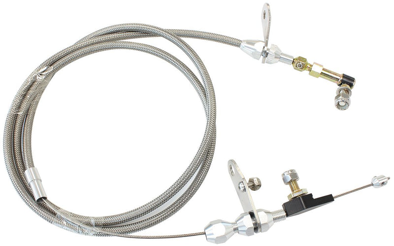 Aeroflow Kickdown Cable With Stainless Steel Cover & Chrome Ends AF72-7008