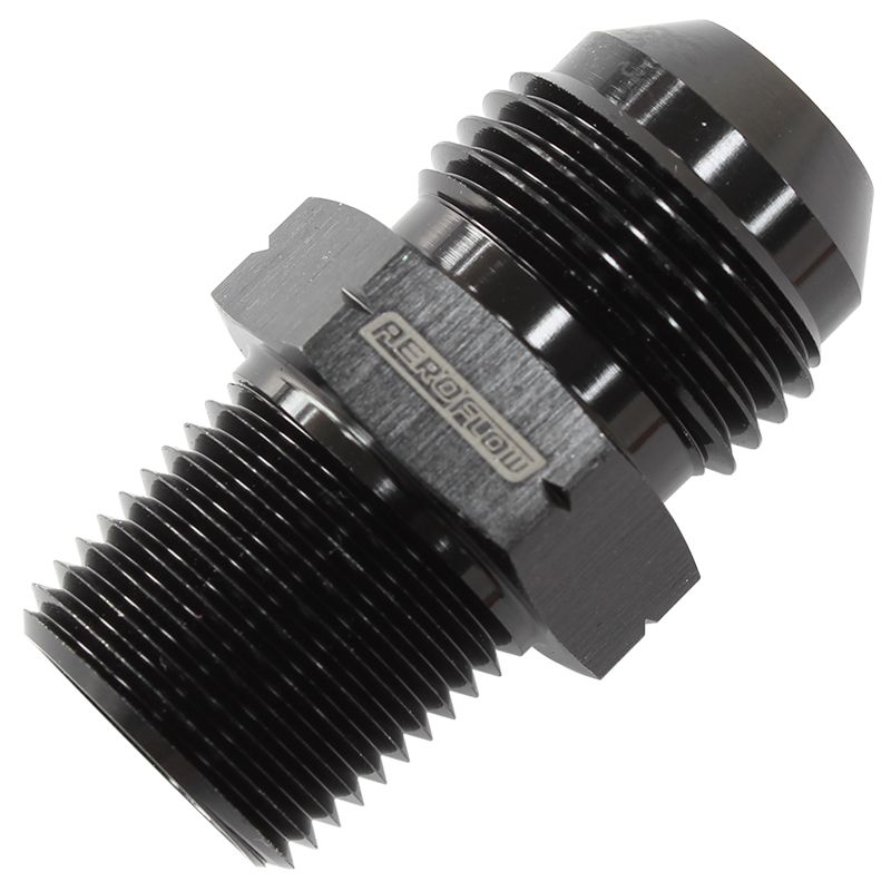 Aeroflow 3/8" BSPT to -6AN Adapter AF757-06BLK